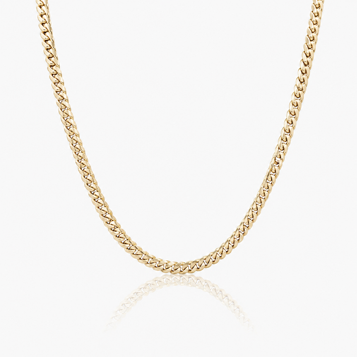 6mm Cuban Link Chain - Solid Gold Handmade Daisy Joyeria