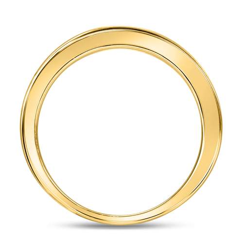 14kt Yellow Gold Womens Round Diamond Wedding Channel Set Band 1/2 Cttw 7 Daisy Joyeria
