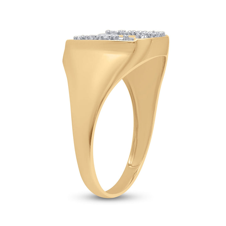 0.01CTW-DIA HORSE-SHOE MENS RING 10 Daisy Joyeria