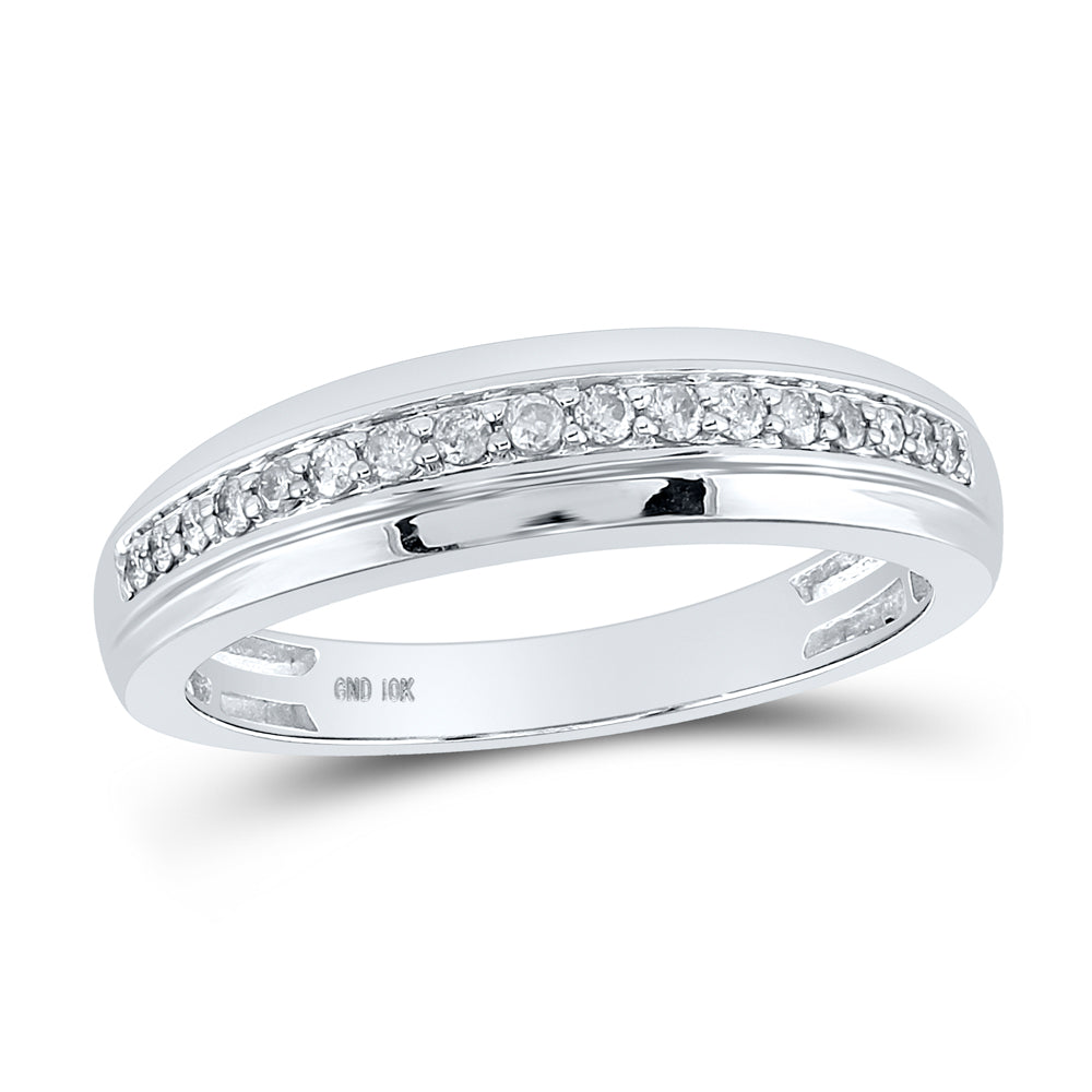 10kt White Gold His Hers Princess Diamond Cushion Matching Bridal Wedding Ring Band Set 3/4 Cttw 7 Daisy Joyeria