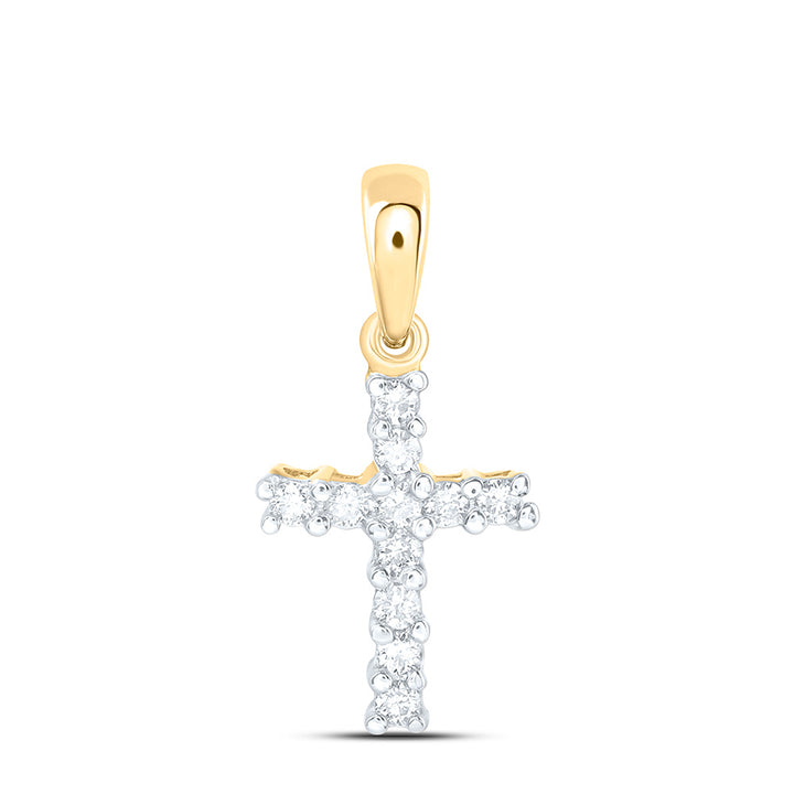 1/10CT-DIA CROSS PENDANT Daisy Joyeria