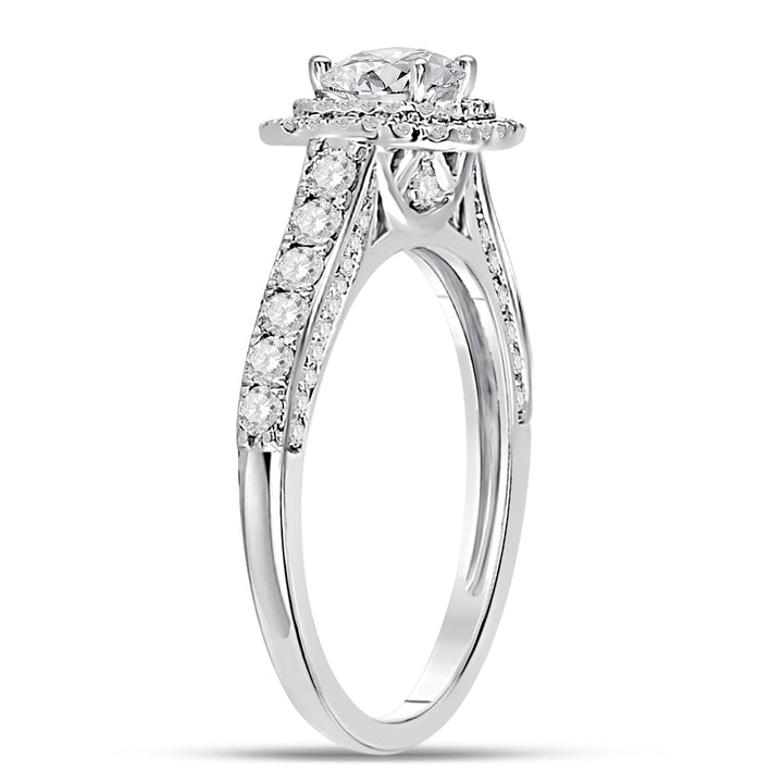 14kt White Gold Womens Princess Diamond Solitaire Bridal Wedding Engagement Ring 1.00 Cttw (Certified) 7 Daisy Joyeria