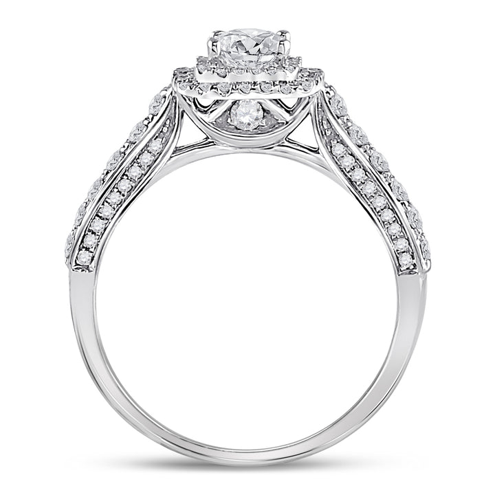 14kt White Gold Womens Princess Diamond Solitaire Bridal Wedding Engagement Ring 1.00 Cttw (Certified) 7 Daisy Joyeria