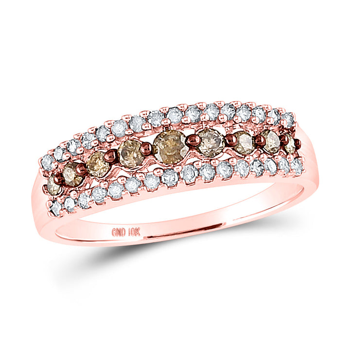 1/2CTW-DIA BROWN  BAND 7 Daisy Joyeria