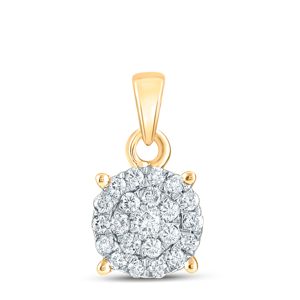 1/4CTW-NAT DIA CINDY ROUND PENDANT Daisy Joyeria
