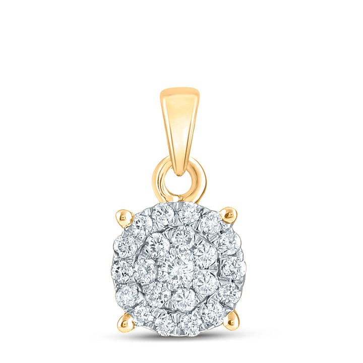 1/4CTW-NAT DIA CINDY ROUND PENDANT Daisy Joyeria