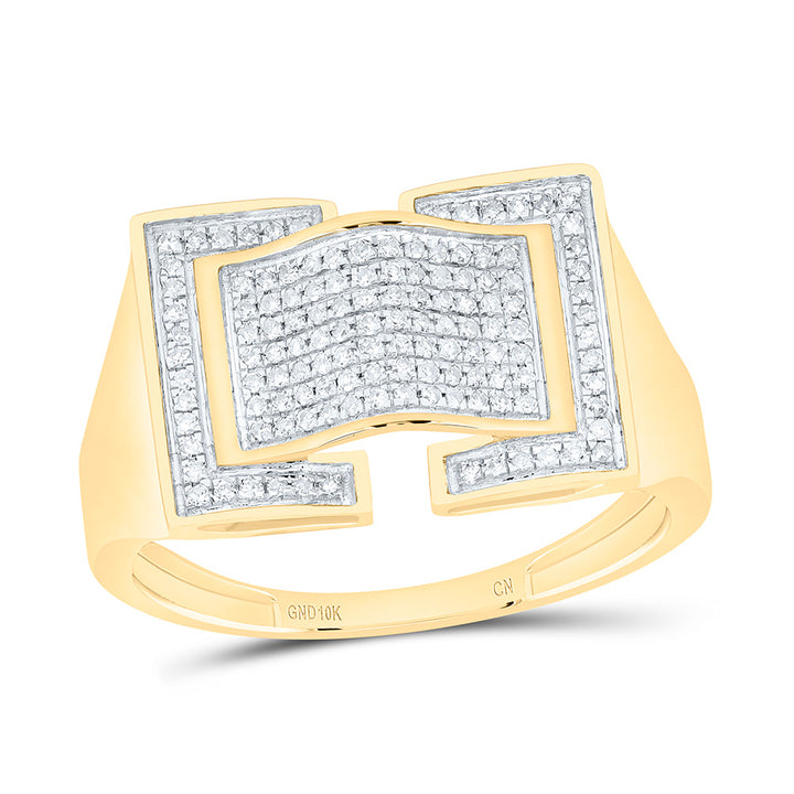 1/4CT-DIA MICRO-PAVE MENS RING 10 Daisy Joyeria