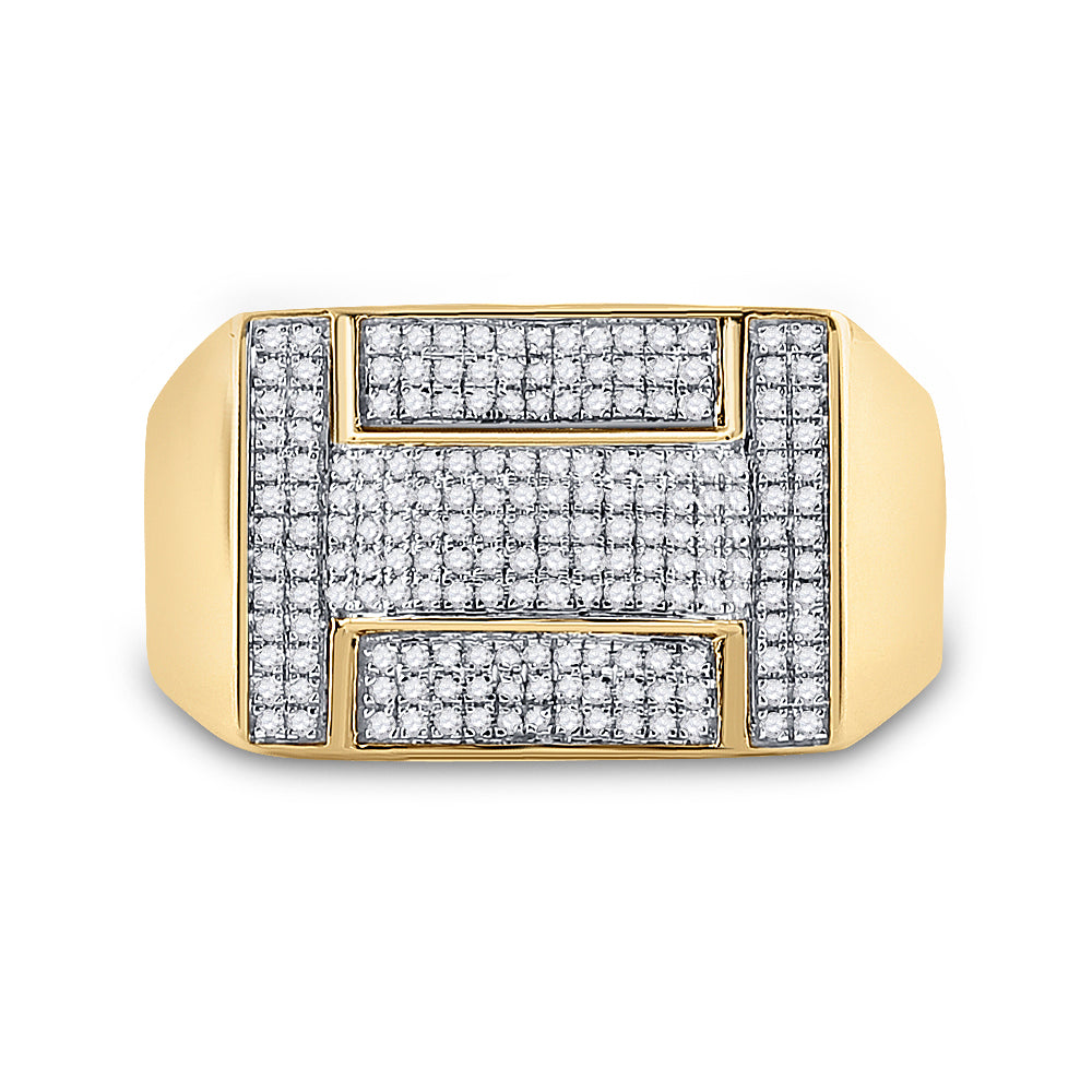 1/2CTW-DIA MICRO-PAVE MENS RING 10 Daisy Joyeria