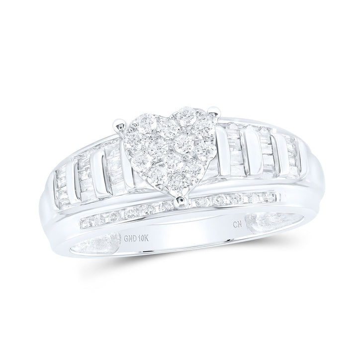 1/2CTW DIA CINDY HEART RING 7 Daisy Joyeria