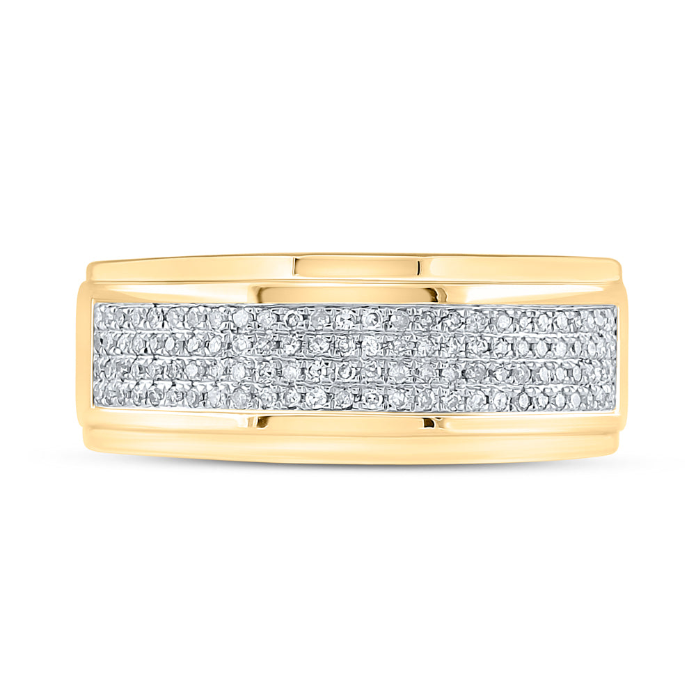 1/3CT-DIA MICRO-PAVE MENS BAND 10 Daisy Joyeria