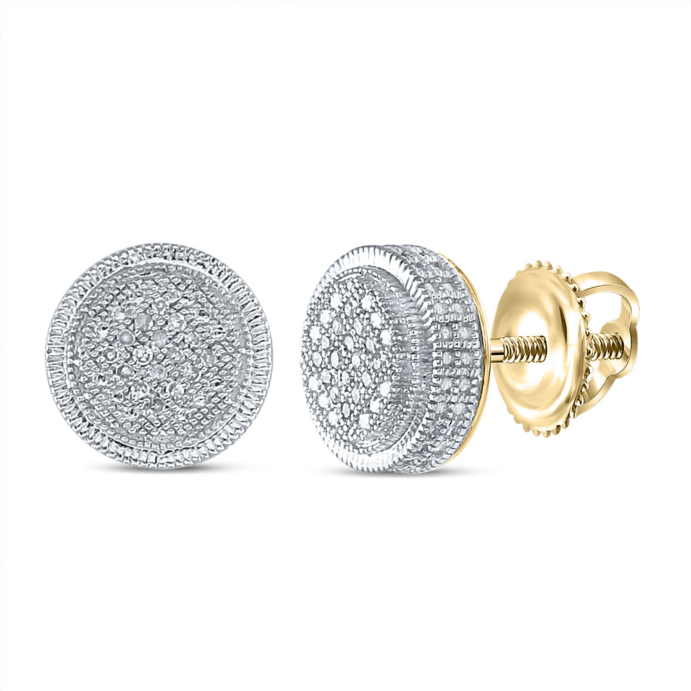 1/10CT-DIA P1N MICRO-PAVE UNISEX  EARRING Daisy Joyeria