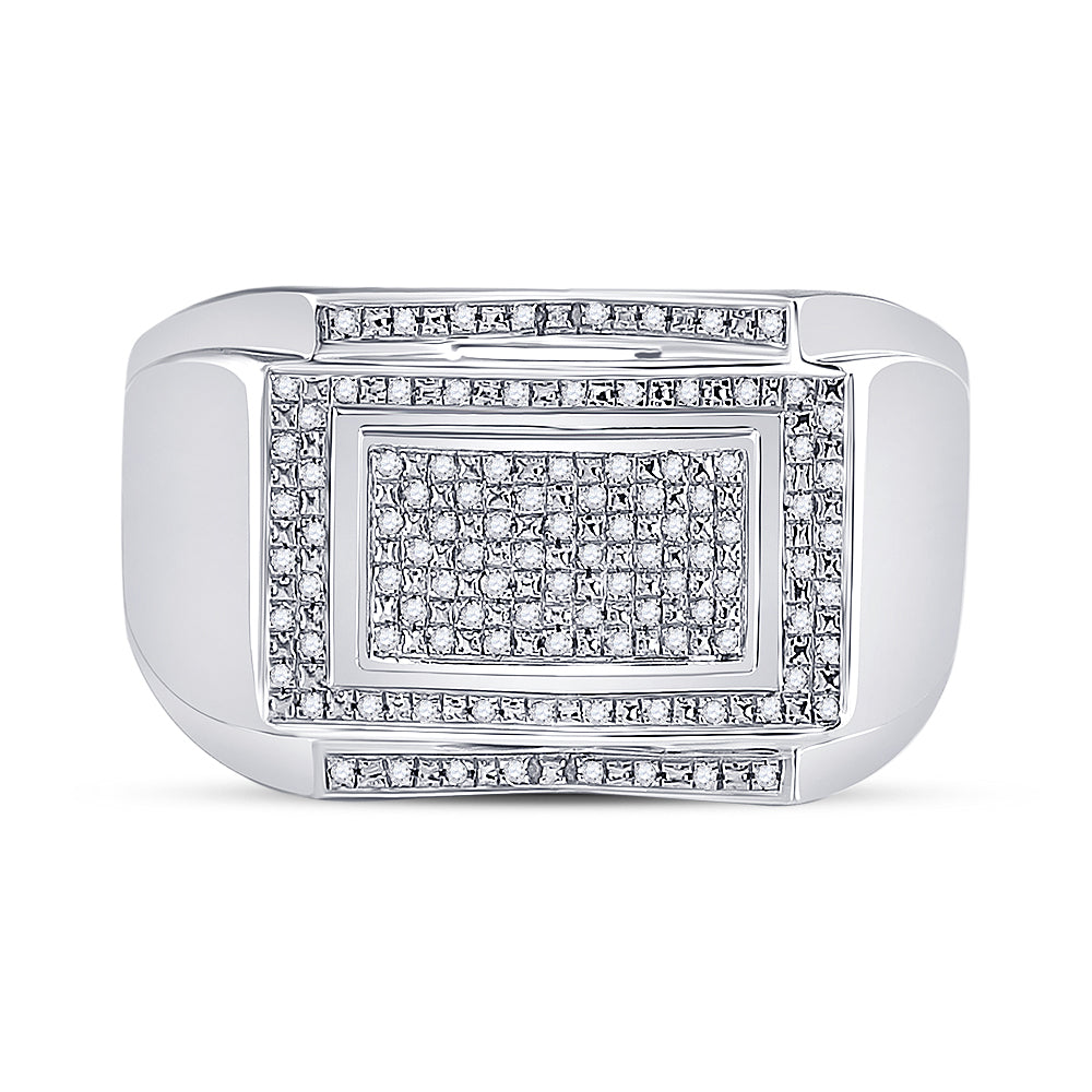 1/5CTW-DIA MICRO-PAVE MENS RING 10 Daisy Joyeria