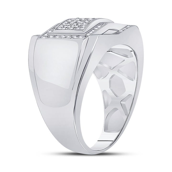 1/5CTW-DIA MICRO-PAVE MENS RING 10 Daisy Joyeria