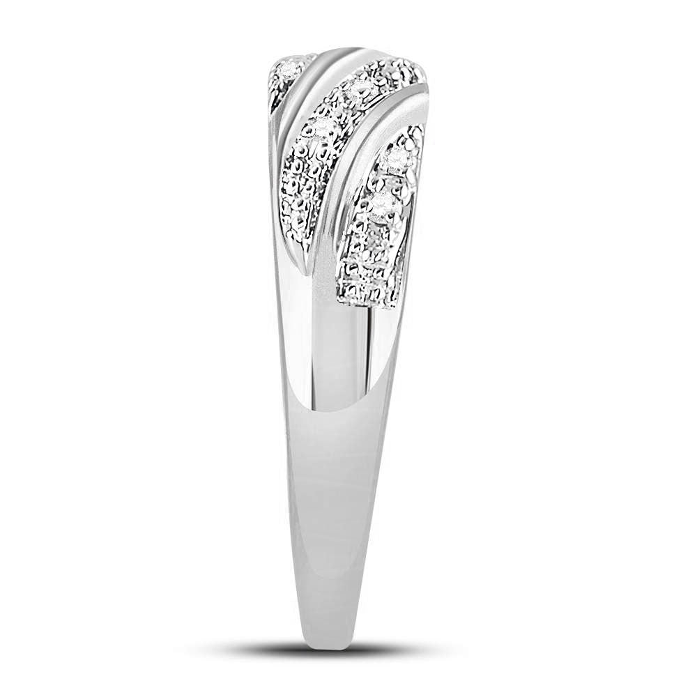10k White Gold Diamond Cluster Womens Mens Matching Trio Wedding Engagement Bridal Ring Set 1/4 Cttw 7 Daisy Joyeria