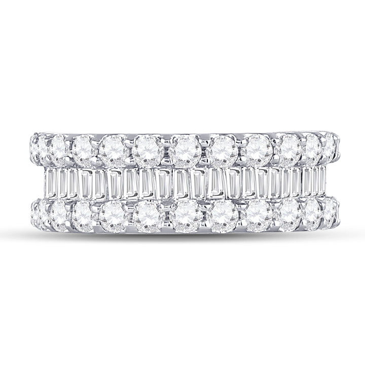 14kt White Gold Womens Round Diamond Anniversary Band Ring 2-5/8 Cttw 7 Daisy Joyeria