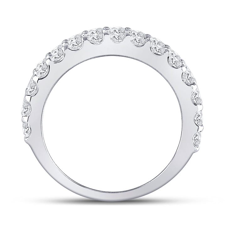 14kt White Gold Womens Round Diamond Anniversary Band Ring 2-5/8 Cttw 7 Daisy Joyeria