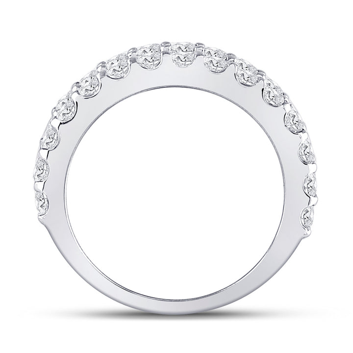 14kt White Gold Womens Round Diamond Anniversary Band Ring 2-5/8 Cttw 7 Daisy Joyeria