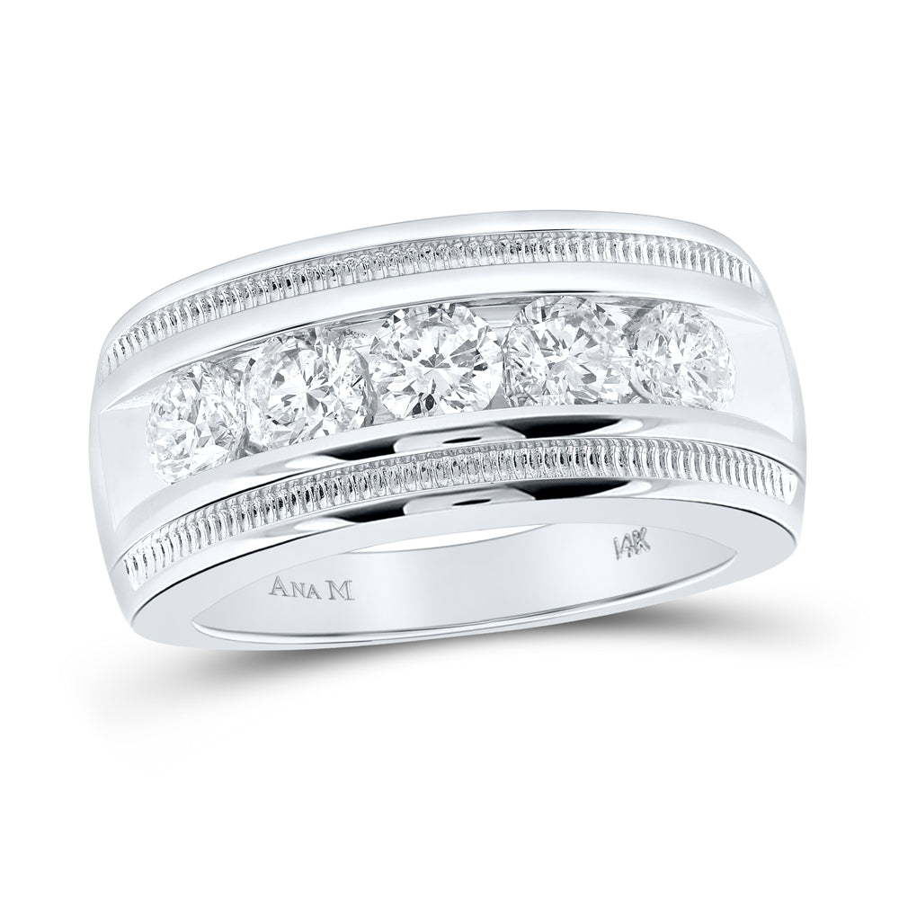 2 CTW-DIA ANA M  ACCU SET MENS BAND Daisy Joyeria