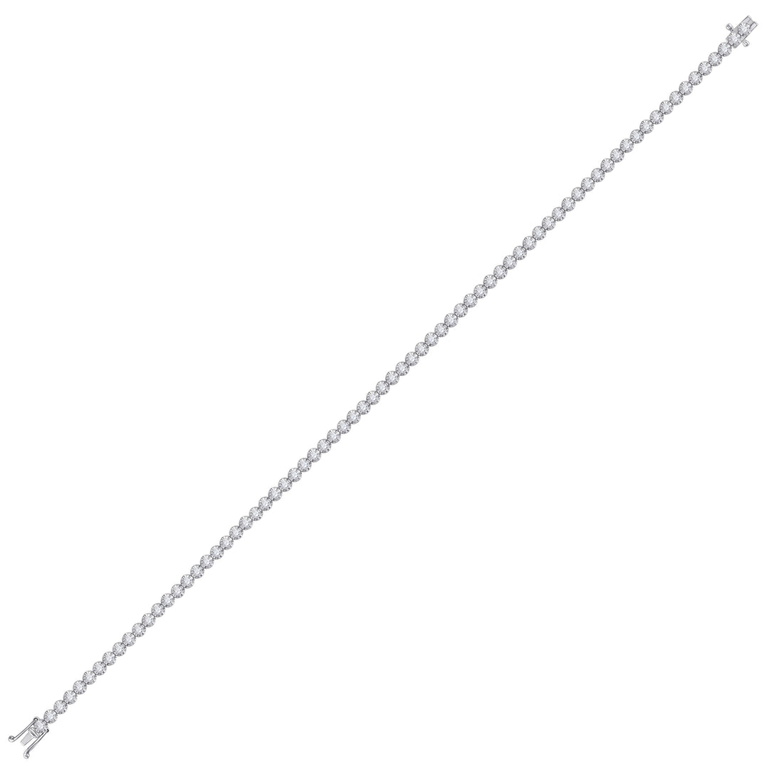 10kt White Gold Womens Round Diamond Classic Tennis Bracelet 1.00 Cttw Daisy Joyeria