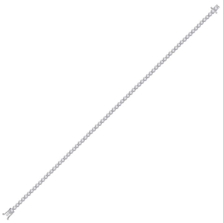 10kt White Gold Womens Round Diamond Classic Tennis Bracelet 1.00 Cttw Daisy Joyeria
