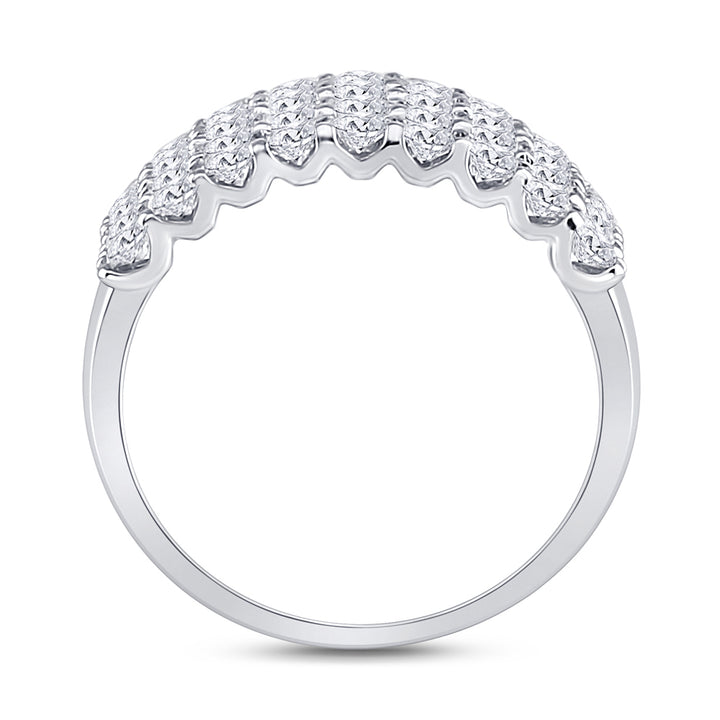 14kt White Gold Womens Round Diamond Anniversary Band Ring 2.00 Cttw 7 Daisy Joyeria
