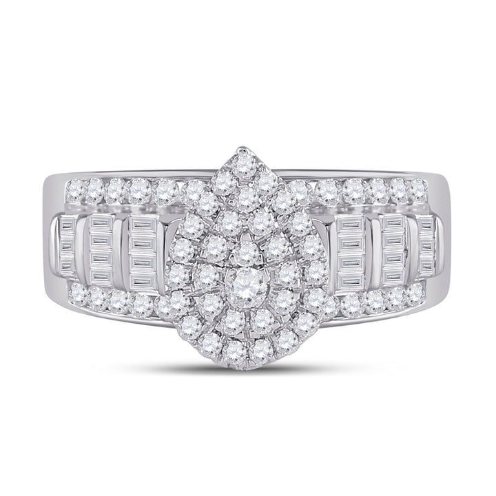 1CTW-NAT DIA CINDY PEAR RING 7 Daisy Joyeria