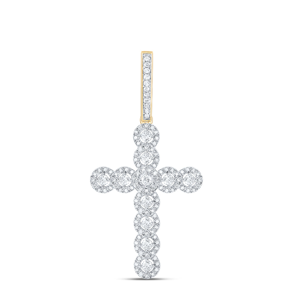 3/4CT-DIA NK CROSS PENDANT Daisy Joyeria