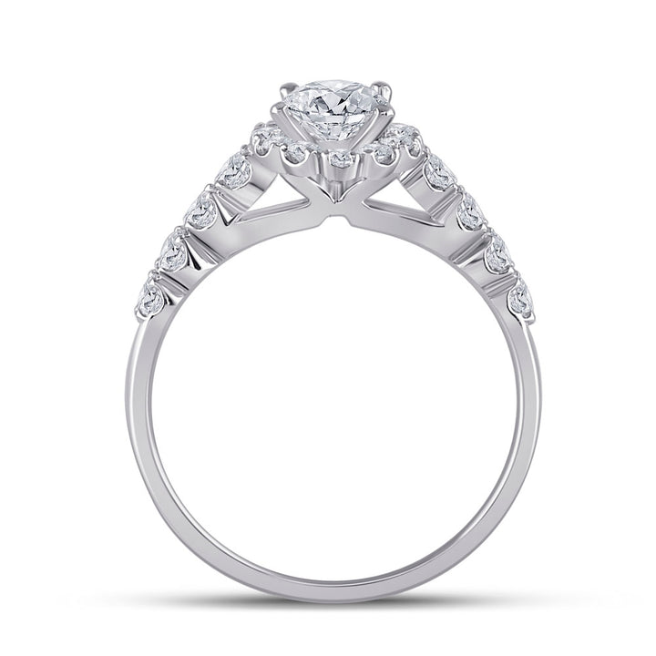 2 CTW-DIA ANA M 3/4CT-COV BRIDAL SETS SINGLE HALO 7 Daisy Joyeria
