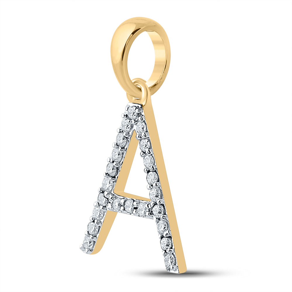 1/5CT-DIA CN LADIES INITIAL "A" PENDANT Daisy Joyeria