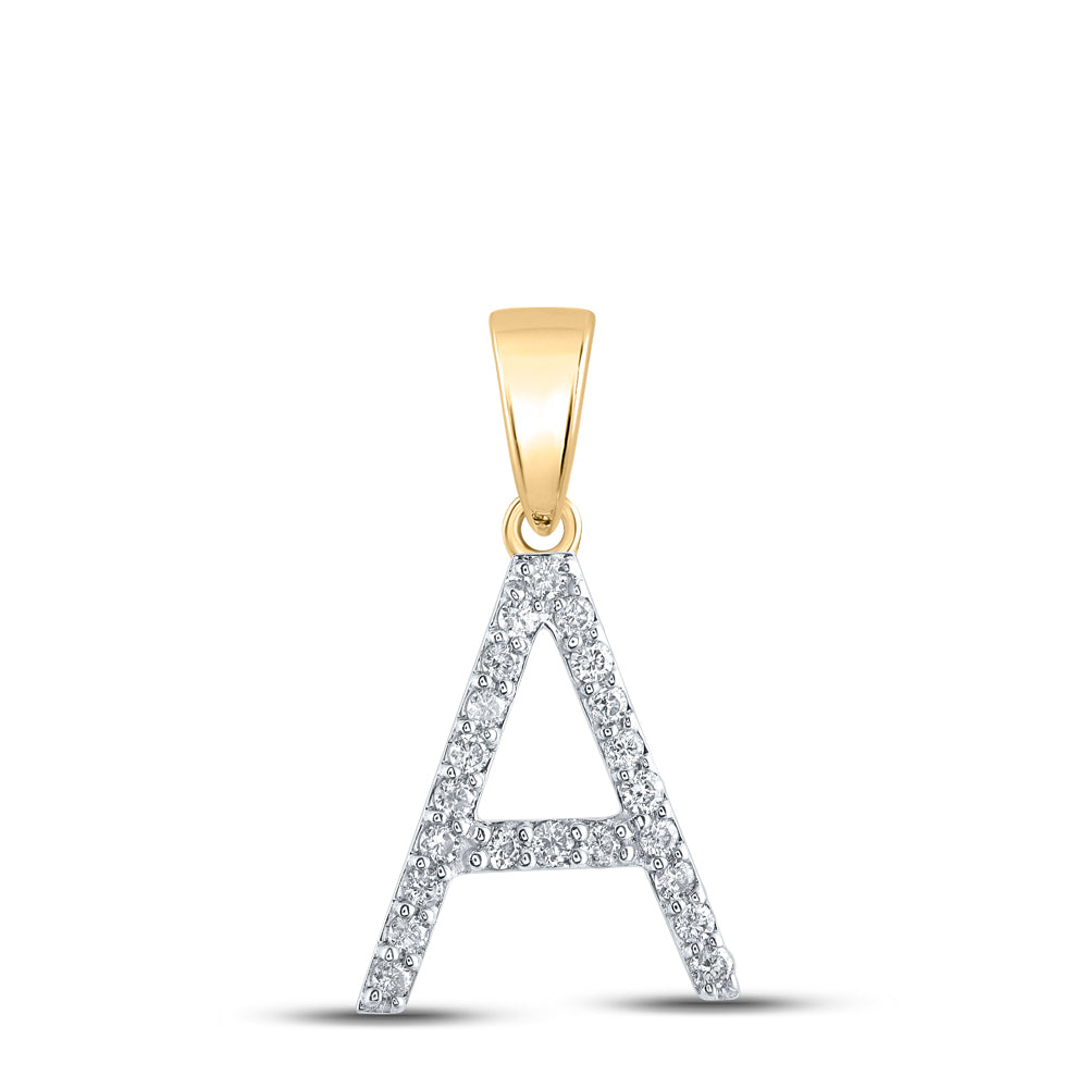 1/5CTW-NAT DIA CN LADIES INITIAL "A" PENDANT Daisy Joyeria