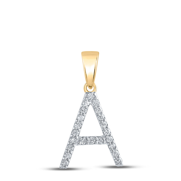 1/5CTW-NAT DIA CN LADIES INITIAL "A" PENDANT Daisy Joyeria