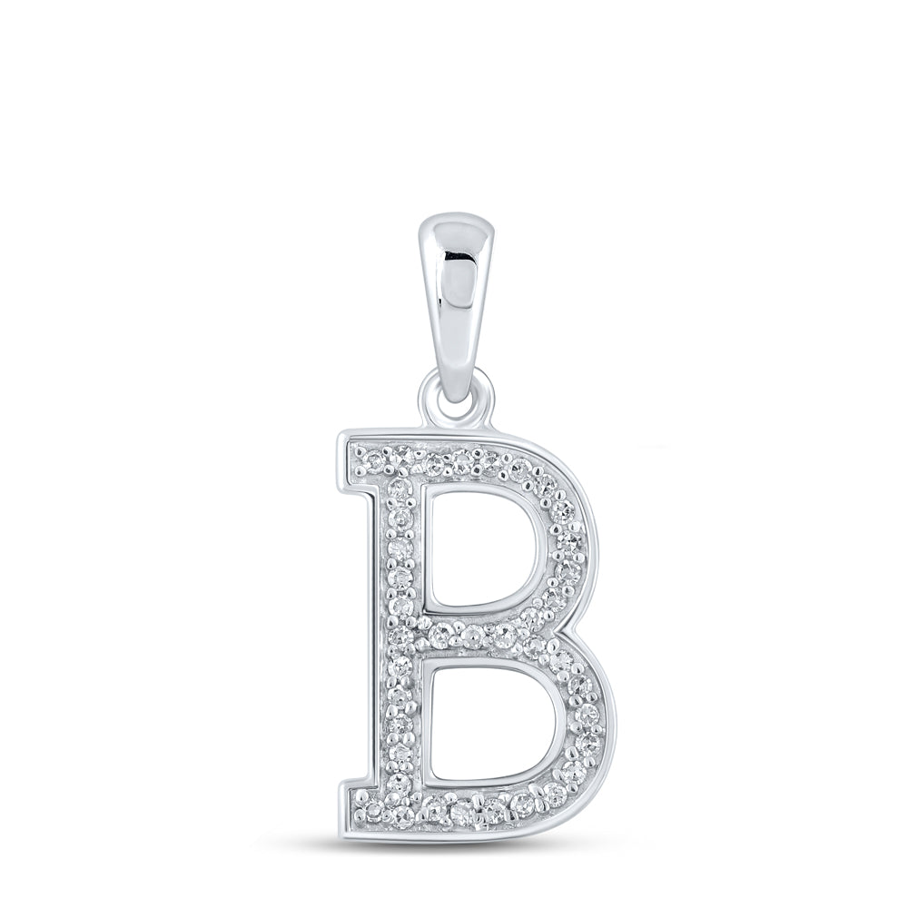1/12CTW-DIA P1P2 LADIES INITIAL "B" PENDANT Daisy Joyeria