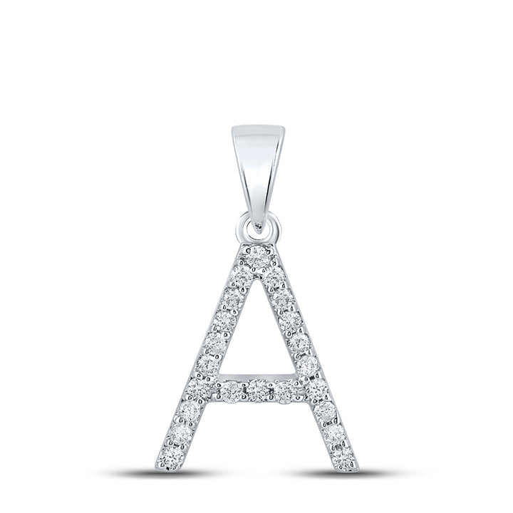 1/5CT-DIA CN LADIES INITIAL "A" PENDANT Daisy Joyeria