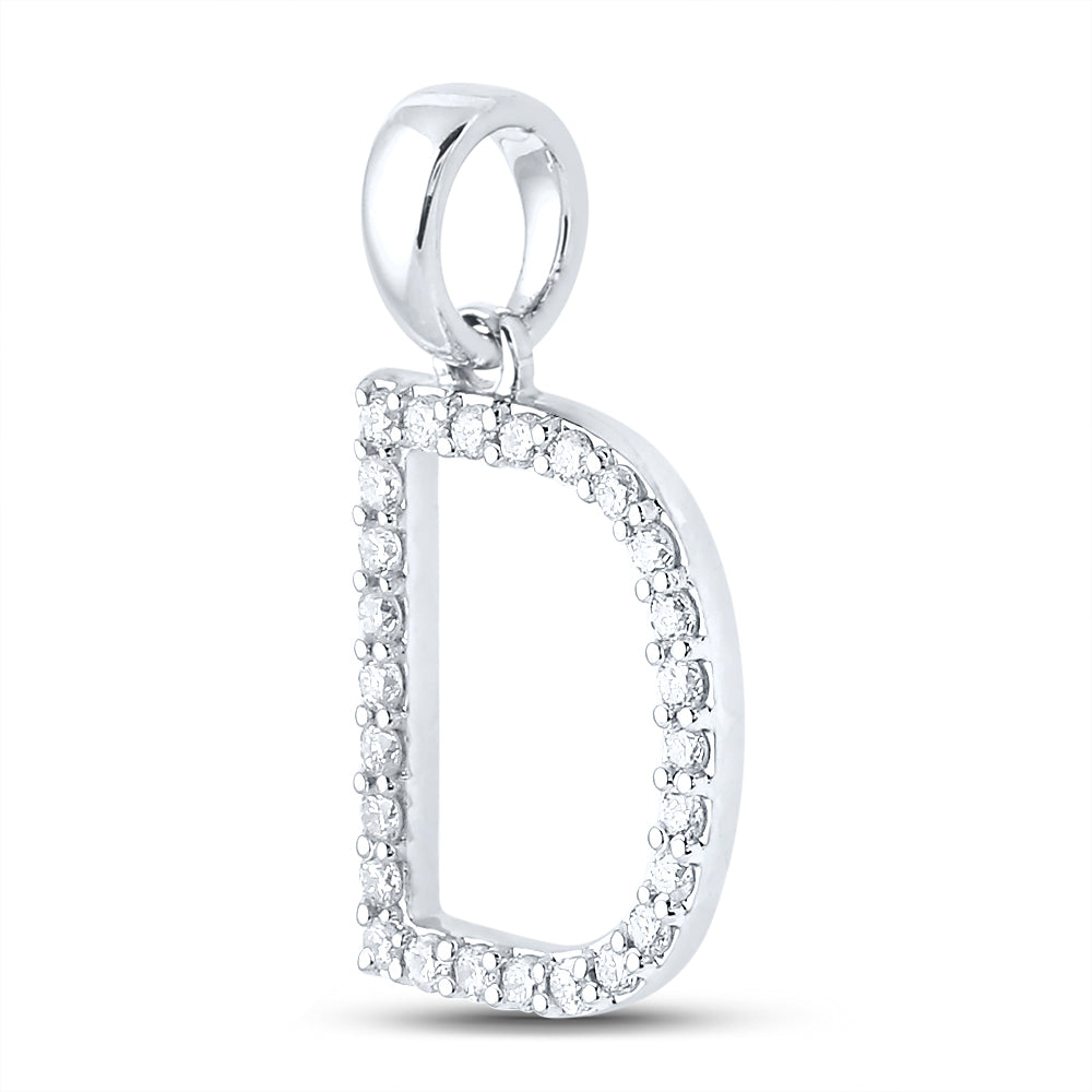1/5CT-DIA CN LADIES INITIAL "D" PENDANT Daisy Joyeria