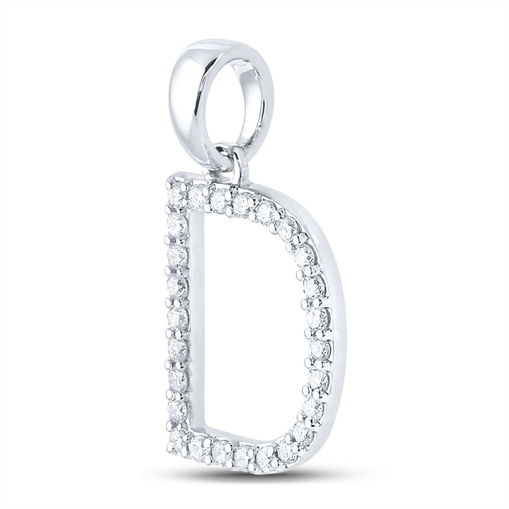 1/5CT-DIA CN LADIES INITIAL "D" PENDANT Daisy Joyeria