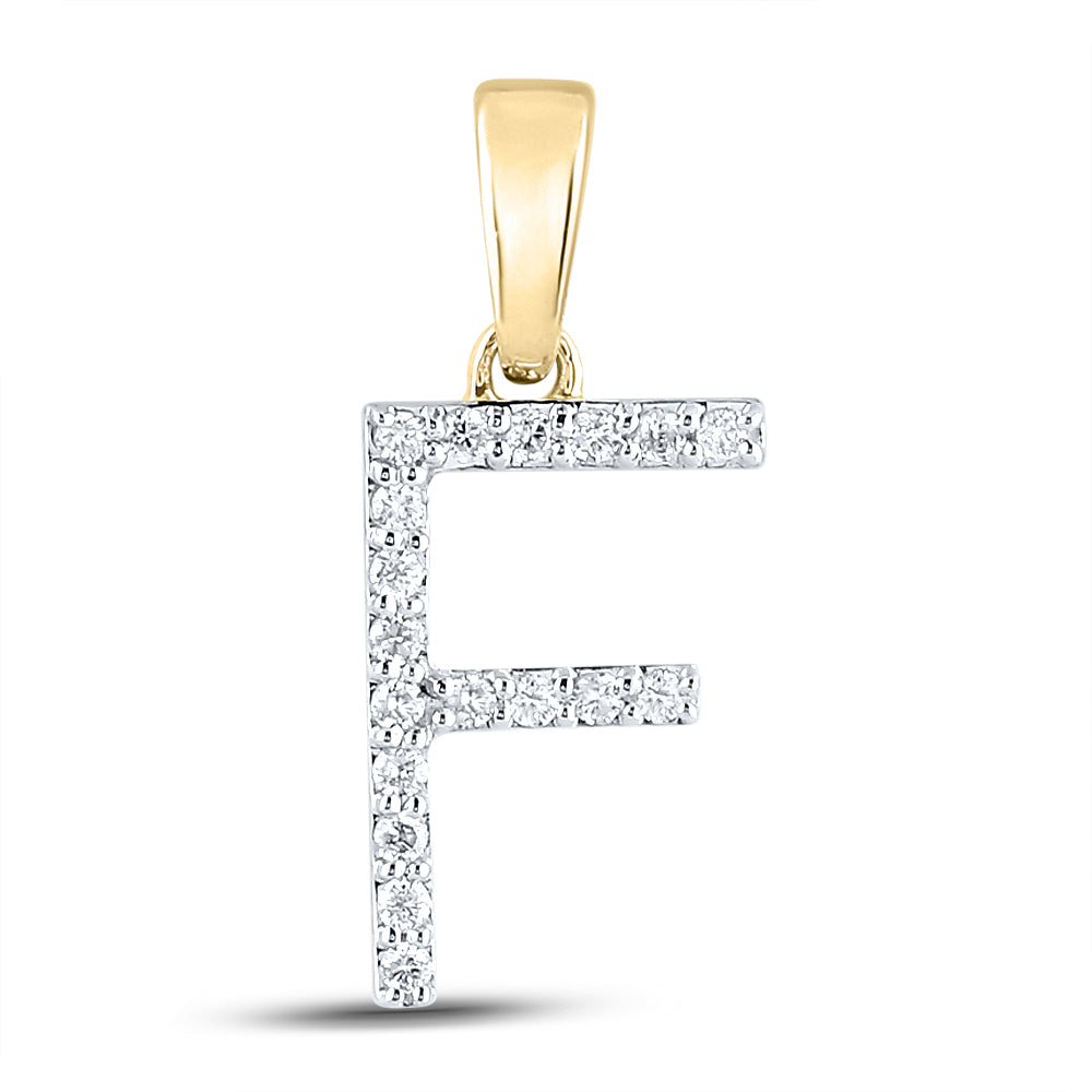 1/8CT-DIA CN LADIES INITIAL "F" PENDANT Daisy Joyeria