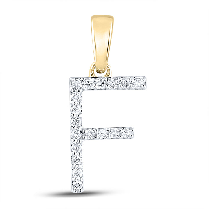 1/8CT-DIA CN LADIES INITIAL "F" PENDANT Daisy Joyeria