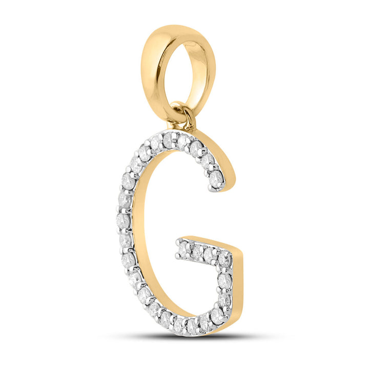 1/5CT-DIA CN LADIES INITIAL "G" PENDANT Daisy Joyeria