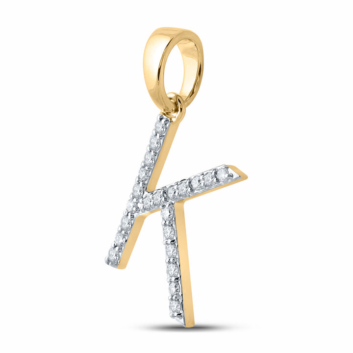 1/6CT-DIA CN LADIES INITIAL "K" PENDANT Daisy Joyeria