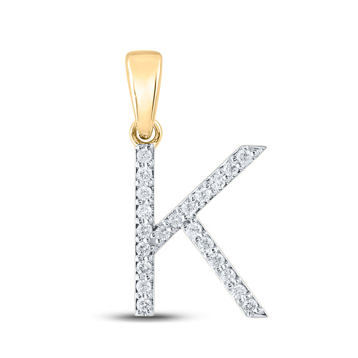 1/6CT-DIA CN LADIES INITIAL "K" PENDANT Daisy Joyeria