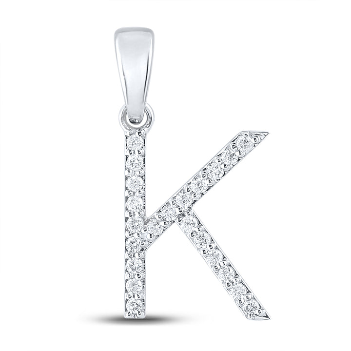 1/6CT-DIA CN LADIES INITIAL "K" PENDANT Daisy Joyeria