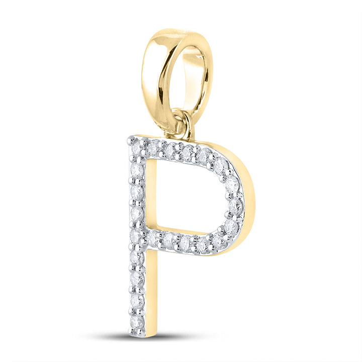 1/6CT-DIA CN LADIES INITIAL "P" PENDANT Daisy Joyeria
