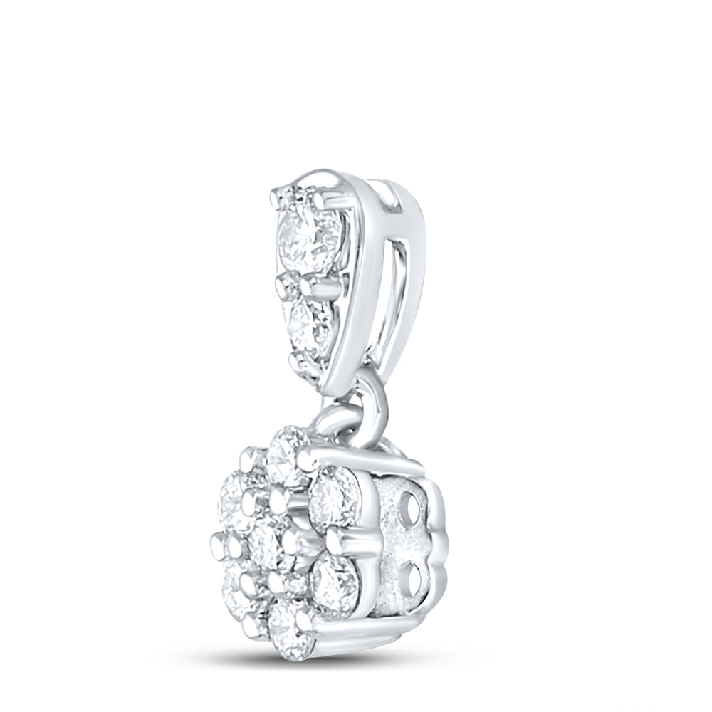 1/5CTW-DIA CN FASHION FLOWER PENDANT Daisy Joyeria