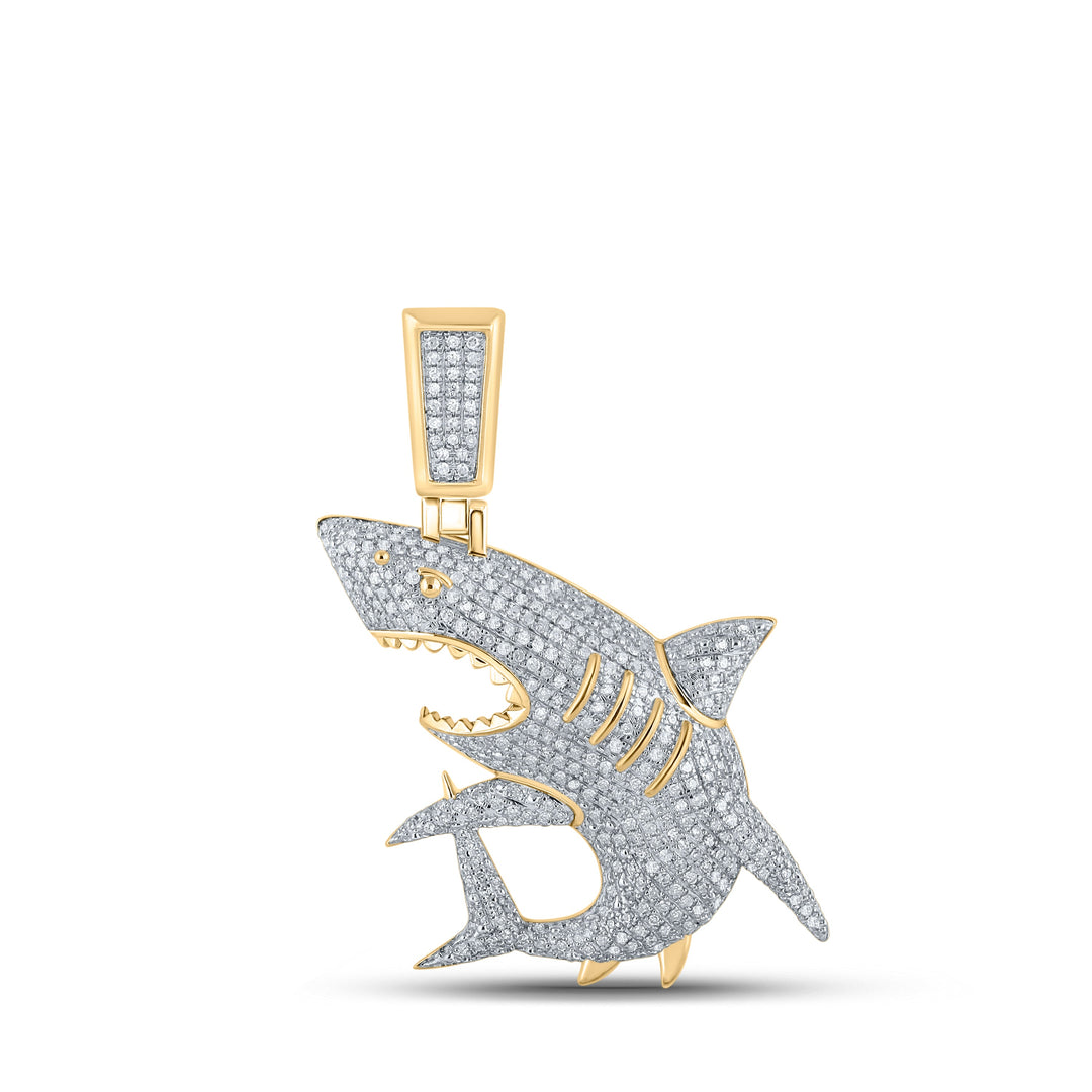 1CTW-DIA P3 SHARK MENS CHARM Daisy Joyeria