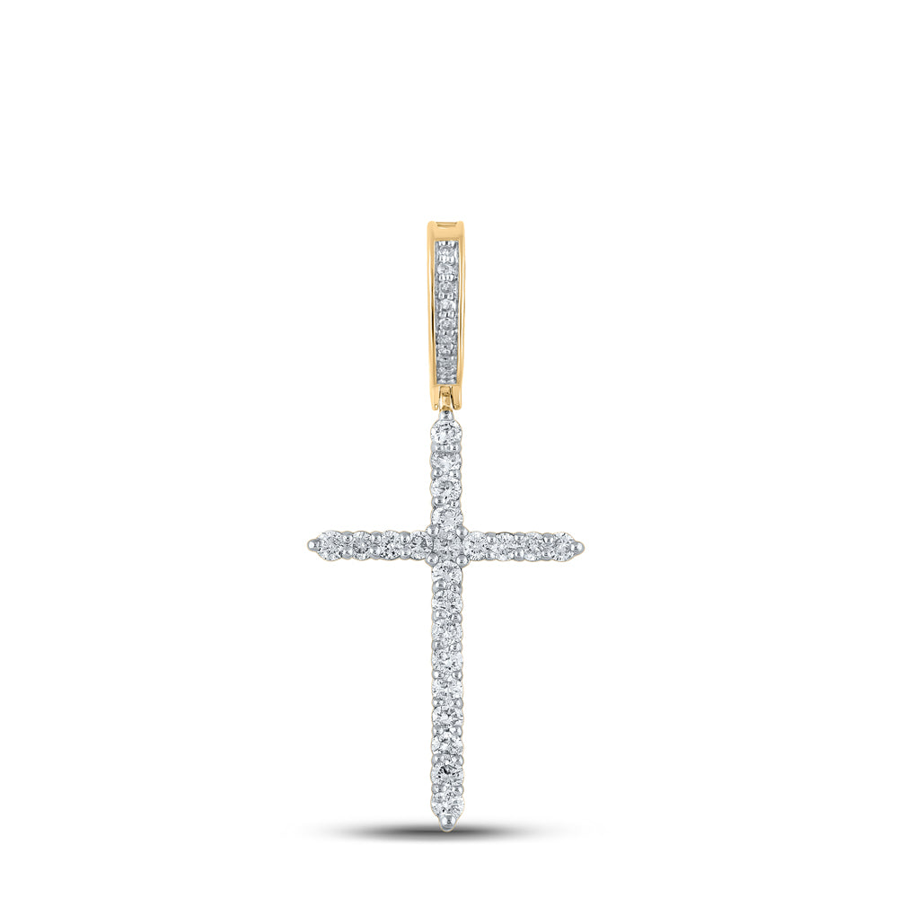 1/2CTW-DIA P1 CROSS MENS CHARM Daisy Joyeria