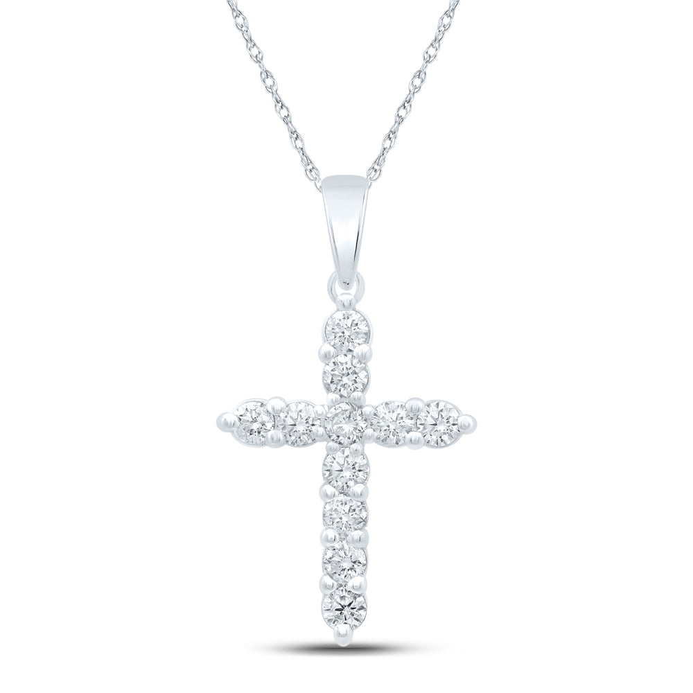 1CTW-DIA CN CROSS PENDANT Daisy Joyeria