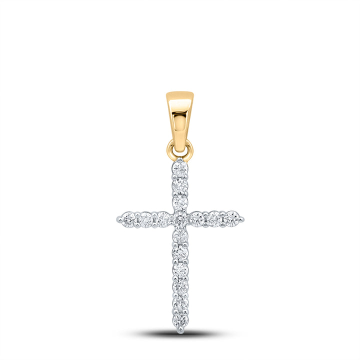 1/2CTW-DIA CN CROSS PENDANT Daisy Joyeria