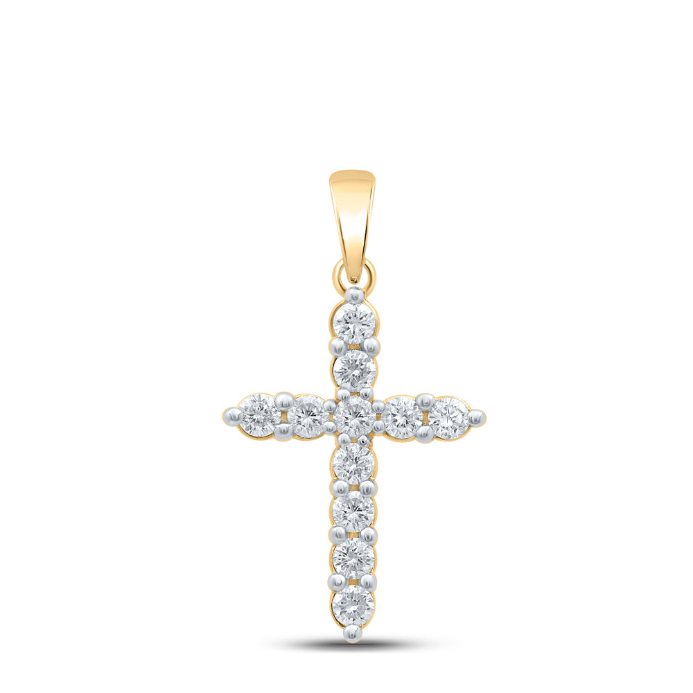 1/2CTW-DIA CN CROSS PENDANT Daisy Joyeria