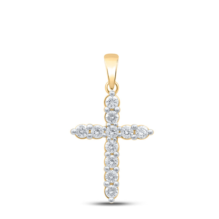 1/2CTW-DIA CN CROSS PENDANT Daisy Joyeria