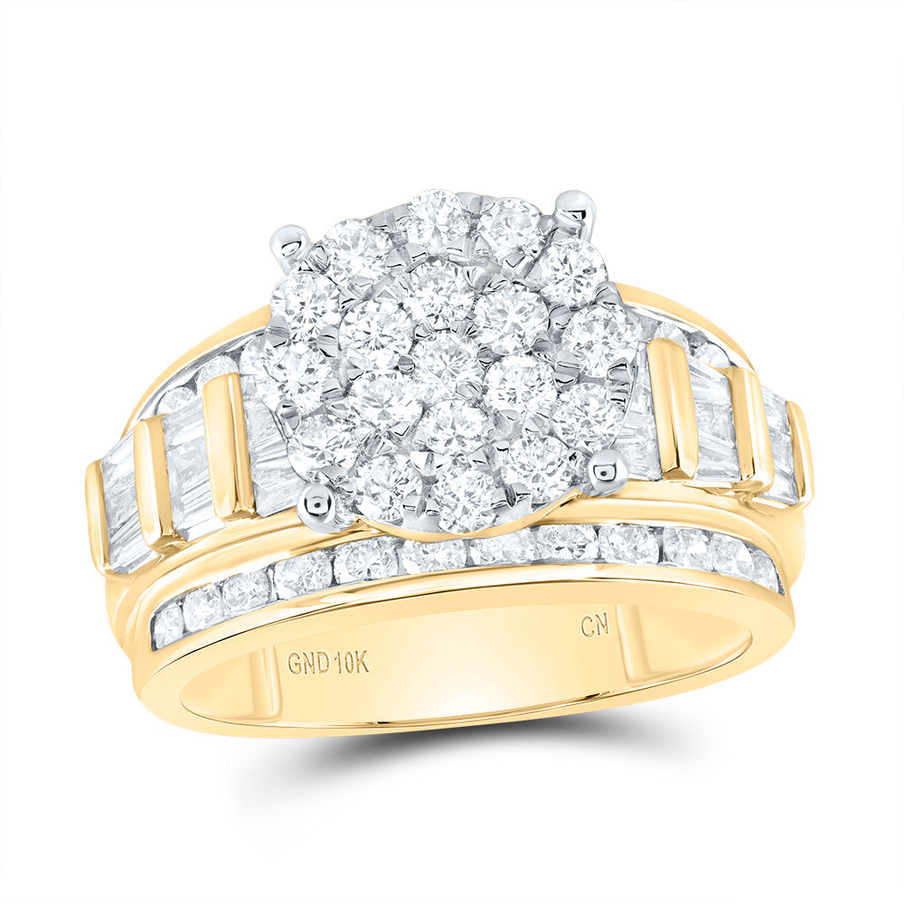 2CTW-NAT DIA CINDY ROUND RING-S10 10 Daisy Joyeria